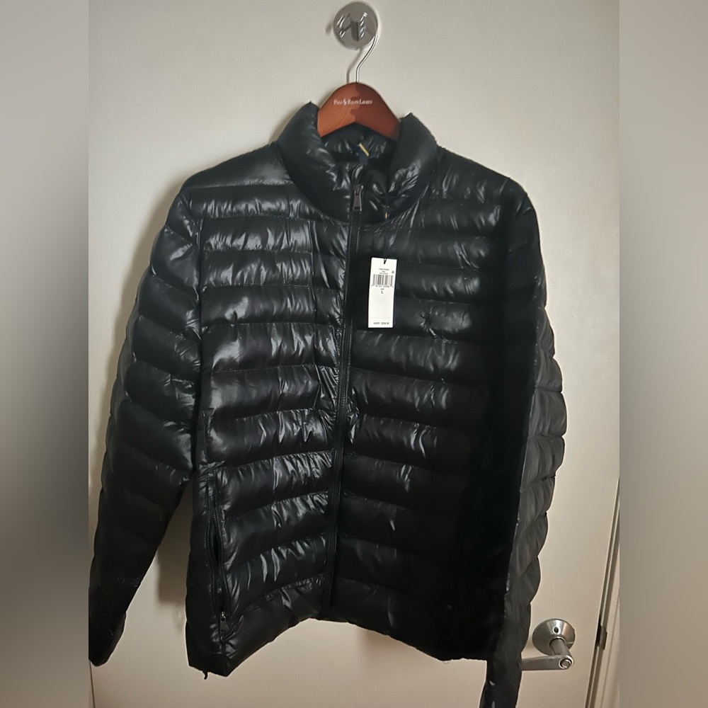 Ralph Lauren all black coat